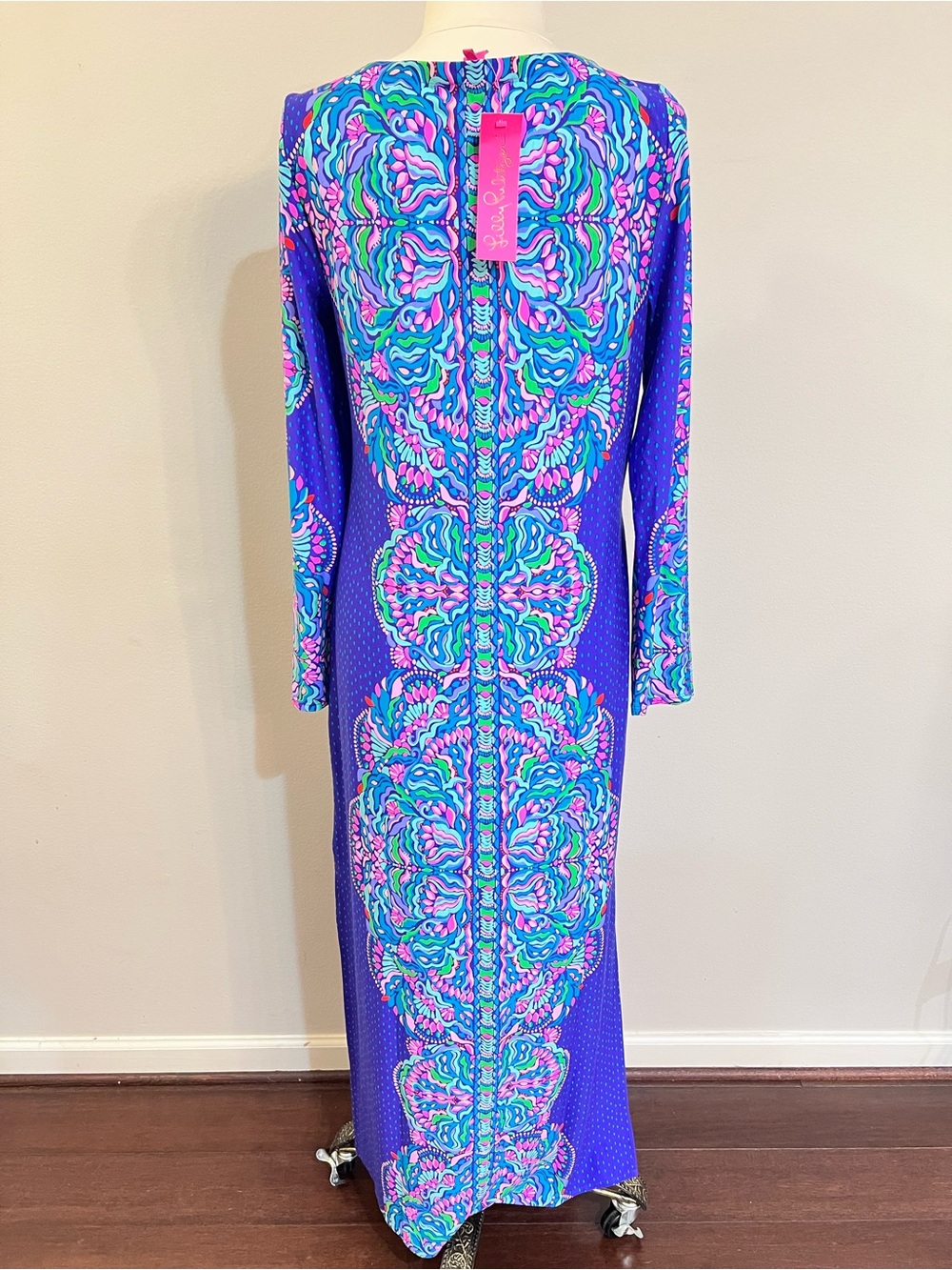 NWT Lilly Pulitzer Emmarie Maxi Dress Bonita Babe Cabochan Purple Size L - Picture 3 of 10